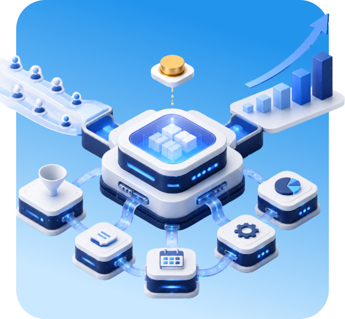 Connected Revenue Engine system turning service-business operations into measurable growth.