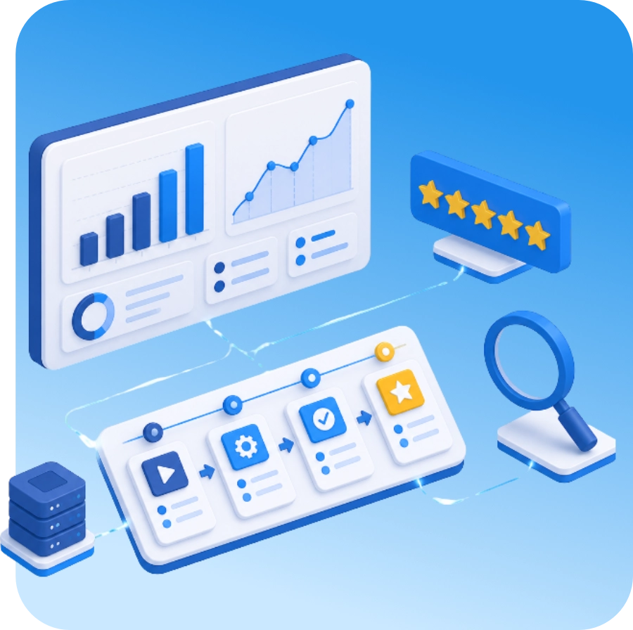 One clear view measuring spend to booked jobs and improving over time.